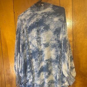 Blue Tie-Dye Women's Top